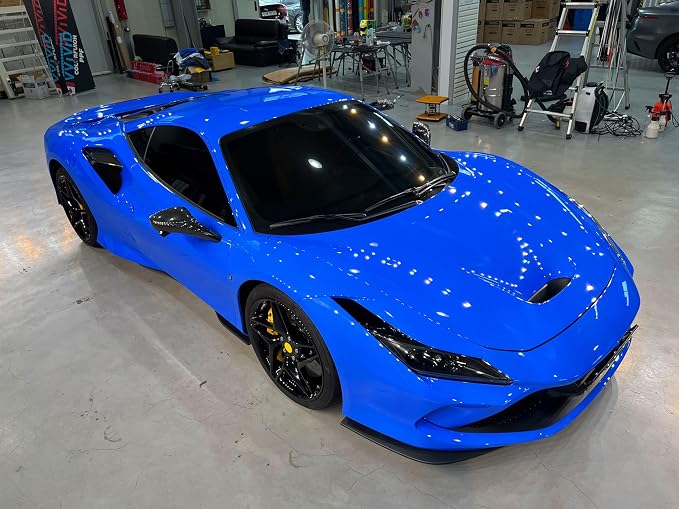 ColorFusion PPF by VViViD, Gloss Shark Blue Dry Apply PPF Vinyl Car Wrap Roll 1.3ft x 5ft