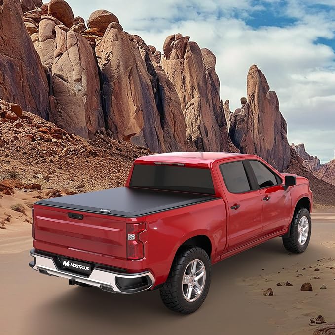 MOSTPLUS Roll-Up Soft Vinyl Truck Bed Tonneau Cover Compatible with 2004-2006 Chevrolet Chevy Silverado/GMC Sierra 1500 2500 3500 Fleetside 5.8 FT Bed 69 inch Fleetside