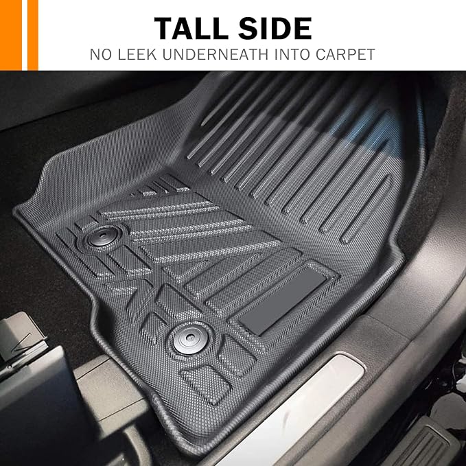 KUST Floor Mats for 2017-2022 Nissan Rogue Sport, All Weather Front Rear Floor Liners Rogue Sport Accessories TPE Rubber Raised Edge (Sport Only)