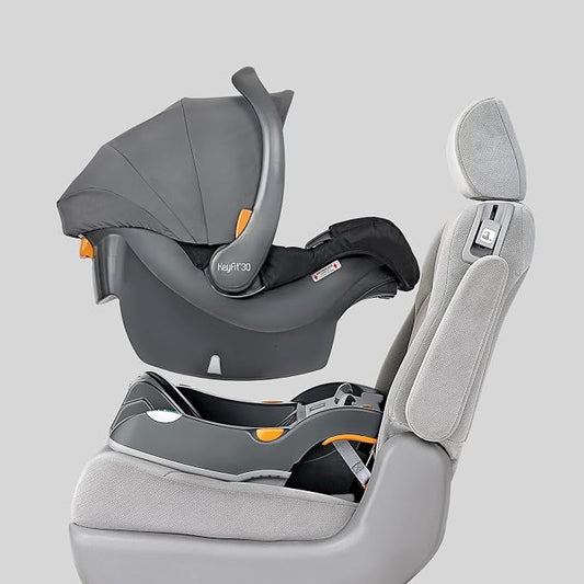 Chicco KeyFit 30 Infant Car Seat and Base, Rear-Facing Seat for Infants 4-30 lbs., Infant Head and Body Support, Compatible with Chicco Strollers, Baby Travel Gear | Calla/Grey