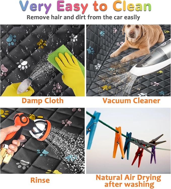 URPOWER Dog Car Seat Cover for Pets 100% Waterproof Seat Cover Hammock 600D Heavy Duty Scratch Proof Nonslip Durable Soft Back Seat Covers for Cars Trucks and SUVs
