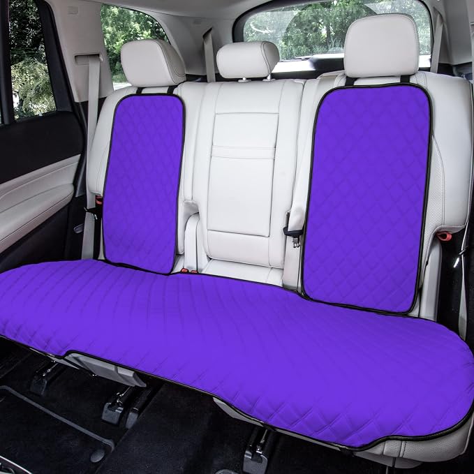 FH Group Car Seat Cover Cushion - Cars Trucks SUV, Neosupreme Car Seat Cushions, Waterproof Car Seat Cover Cushion, Universal Fit Car Seat Protector Rear Set Purple
