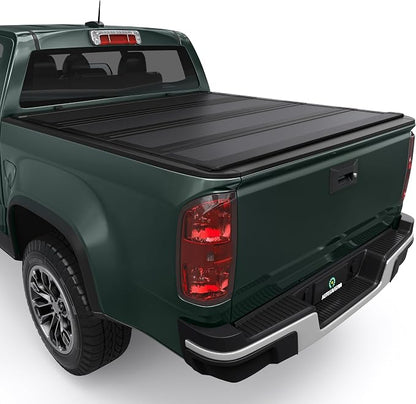 AUTOSAVER88 Low-Profile Hard Quad Fold Truck Bed Tonneau Cover Fit for Chevy Colorado/GMC Canyon 2015-2026 with 5.2ft Bed