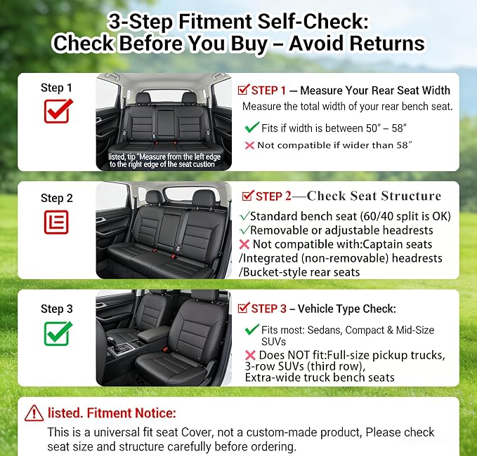 Car Seat Covers Full Set for SUV Trucks,Univerasal Precision Fit Contoured ThickTexture Nappa Leather Automotive Seat Covers,Waterproof Seat Covers & Accessories,Style1 Black Red Line
