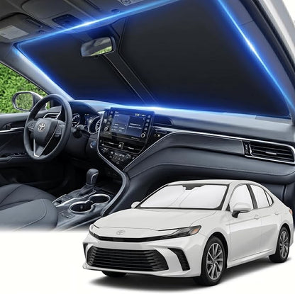 Windshield Sun Shade for Toyota Camry 2025 2026 Sunshade Front Window Shade Custom Fit Camry Accessories Sun Visor Foldable Shade Blocks UV Rays Accessories