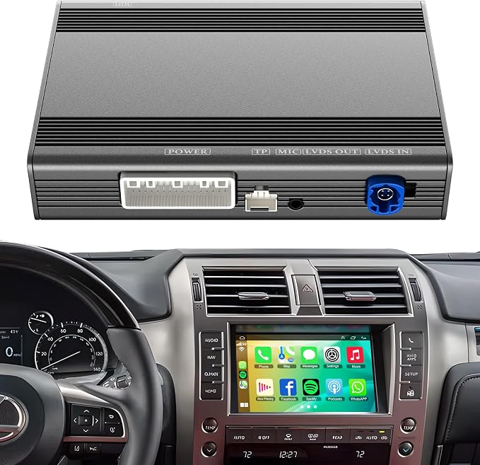 Linux Interface Box Retrofit Kit Decoder for Lexus GX460 2014 2015 2016 2017 2018 2019 2020 Wireless CarPlay Android Auto Adapter Fit for Original Car Radio Upgrade GPS Navigation