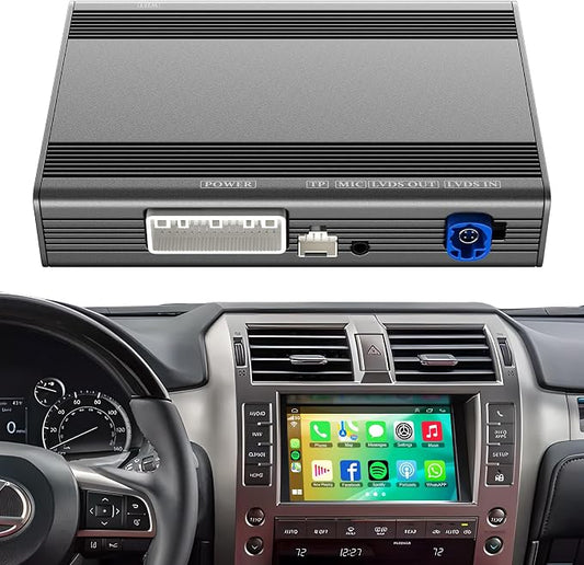 Linux Interface Box Retrofit Kit Decoder for Lexus GX460 2014 2015 2016 2017 2018 2019 2020 Wireless CarPlay Android Auto Adapter Fit for Original Car Radio Upgrade GPS Navigation