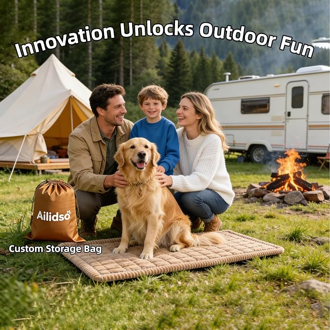 Dog Car Seat Cover, Pet Couch Covers for Car and Sofa, Non-Slip Backseat Pet Bed Mat, Machine Washable, Soft Plush Travel Seat Protector with Portable Storage Bag (Brown,23.6''×82'')