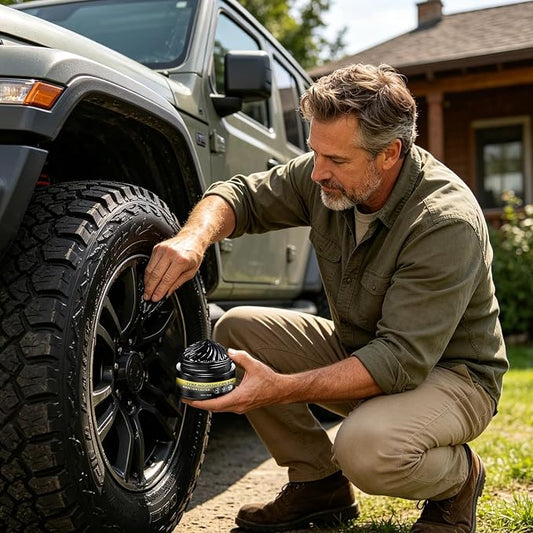 Tire Coating Paste | 50g Wheel Dressing Cream,Wheel Refurbish Paste,for SUV Automotive Truck Motorcycle Sedan Commuting Offroad Garage