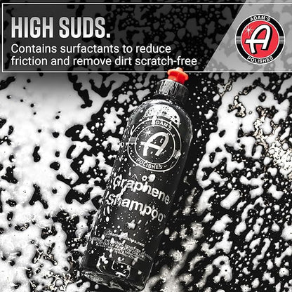 Adam's Polishes Graphene Shampoo Gallon, Graphene Ceramic Coating Infused Car Wash Soap, Powerful Cleaner & Protection In One Step, pH Neutral, High Suds For Foam Cannon, Foam Gun or Detailing Bucket