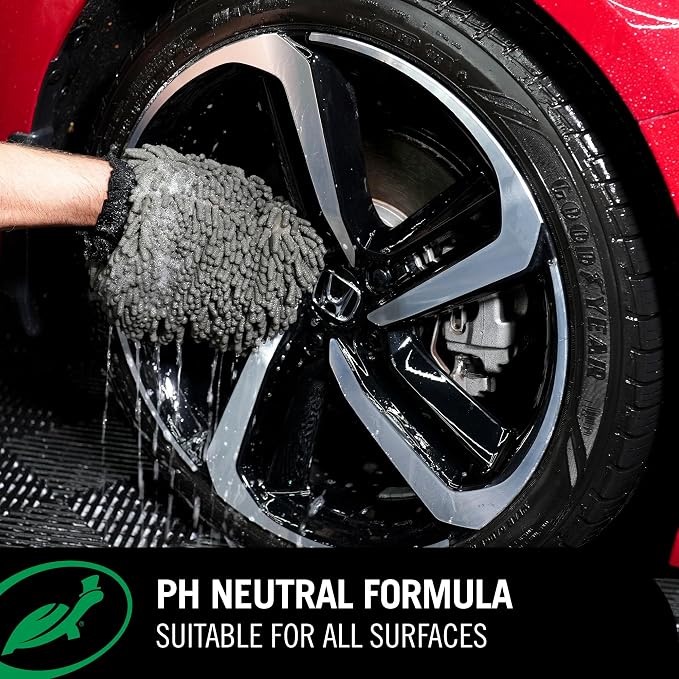 Turtle Wax Hybrid Solutions Ceramic Car Wash and Wax, Gentle pH Neutral Car Cleaner with Extreme Water Beading Paint Protection, High Gloss Spot-Free, Car Wax Shine, Fruity Scent, 48 oz (Pack of 1)