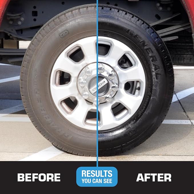 Black Magic 120255 All in One Tire Wet Foam Cleans, Shines & Protects Tires while Lifting away Grime, Grease & Dirt, Ultra Gloss Shine - Cherry Scent