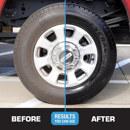 Black Magic 120255 All in One Tire Wet Foam Cleans, Shines & Protects Tires while Lifting away Grime, Grease & Dirt, Ultra Gloss Shine - Cherry Scent