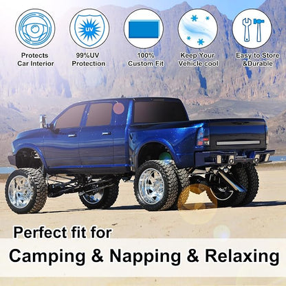 TINGLU Window Shades for Dodge RAM 2500 3500 2010-2026 Accessories Car Side Full Windows Rear Windshield Sun Shade Sun UV Rays & Privacy Protection for Camping,Napping&Relaxing 6PCS
