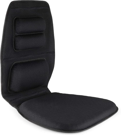 FOMI Premium Gel Cushion and Firm Back Support | Seat Cushion Pad and Upper Lower Thoracic and Lumbar Pillow for Car, Office Chair | Pressure Sore, Coccyx Pain Relief | Posture Aid (Grid Gel)