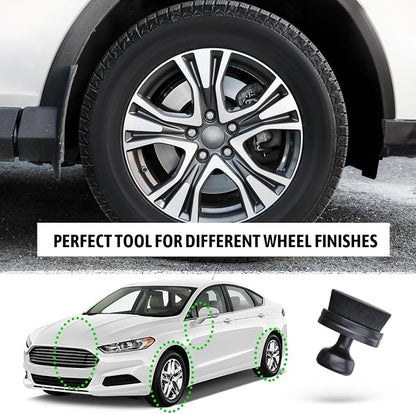 BABYSHEEP Car Tire Shine Applicator,Vegan Tire Shine Brush with Stand for Auto Detailing Cleaning Service,Black (2pc)