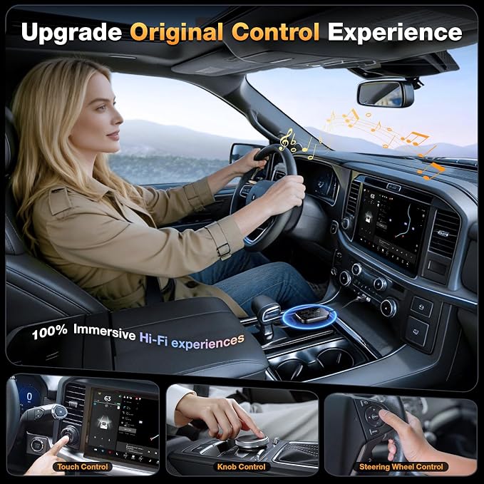 Wireless CarPlay Adapter for Apple [2026 Upgraded A7-Ultra Chip] Multi-User, Full-Auto Car Play Wireless Adapter for iPhone 6-17 Pro Max, Zero Latency, Cars 2015+, Plug & Play (Medium)