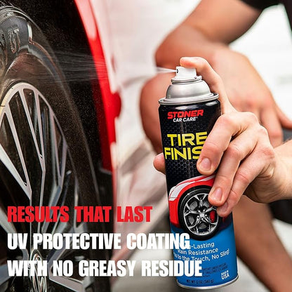 Stoner Car Care 91094-2PK More Shine Tire Finish – Tire Shine Spray Restores Deep Matte Black Finish with Long-Lasting Rain-Resistant Protection, Dry-to-Touch – 12 oz (Pack of 2)