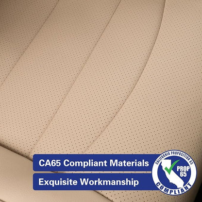 EKR Rav4 Seat Covers Custom Fit for Toyota Rav4 (Hybrid) Woodland/Limited 2026, Leather Car Seat Cover Full Set for SUV,Faux Leather(Beige)