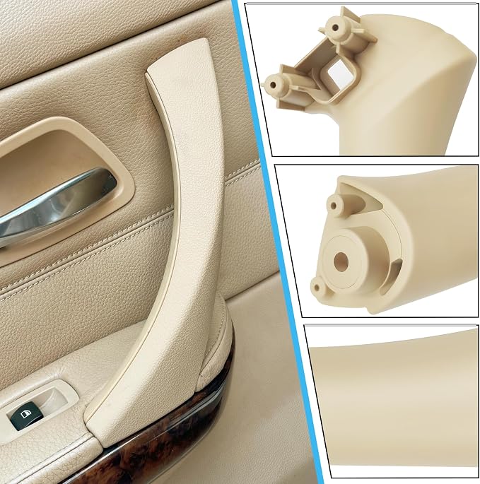 Compatible with BMW 3 Series Door Handle Replacement E90/E91/E92/E93 2004-2011,6PCS Left and Right Passenger Interior Door Pull Handle Set for BMW 318i,320i,323i,325i,328i,330i,335i(Beige)