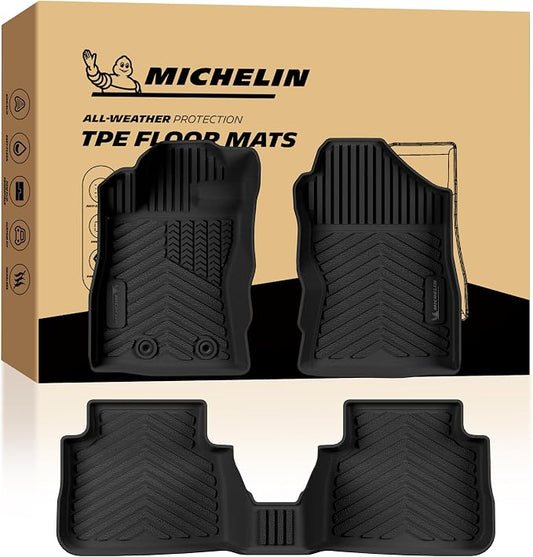 Michelin Floor Mats for 2024-2026 Subaru Crosstrek & Subaru Impreza, Custom Fit, Non-Slip, All-Weather TPE Liner, Not Fit Crosstrek Hybrid, Premier Series Crosstrek & Impreza 1st & 2nd Row