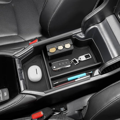 2023-2025 2026 Accord Hybrid Center Console Organizer for Honda Accord (LX/SE/EX/EX-L/Sport/Sport-L/Touring), Durable ABS Plastic Console Tray Insert 2026 Accord Accessories w/Coin Holder