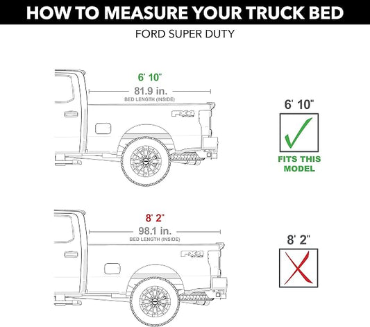 Gator Recoil Retractable Truck Bed Tonneau Cover | G30383 | Fits 2017 - 2025 Ford Super Duty 6' 10" Bed (81.9")