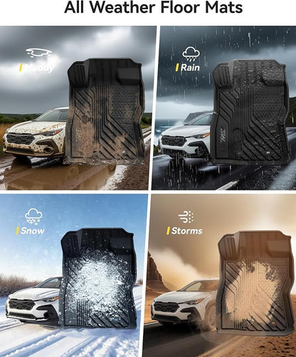 3W Floor Mats & Cargo Liner Fit for 2024 2025 2026 Subaru Crosstrek/2024 2025 2026 Subaru Impreza, All Weather TPE Car Liner Custom Fit for Crosstrek & Impreza Accessories (NOT for Hybrid)