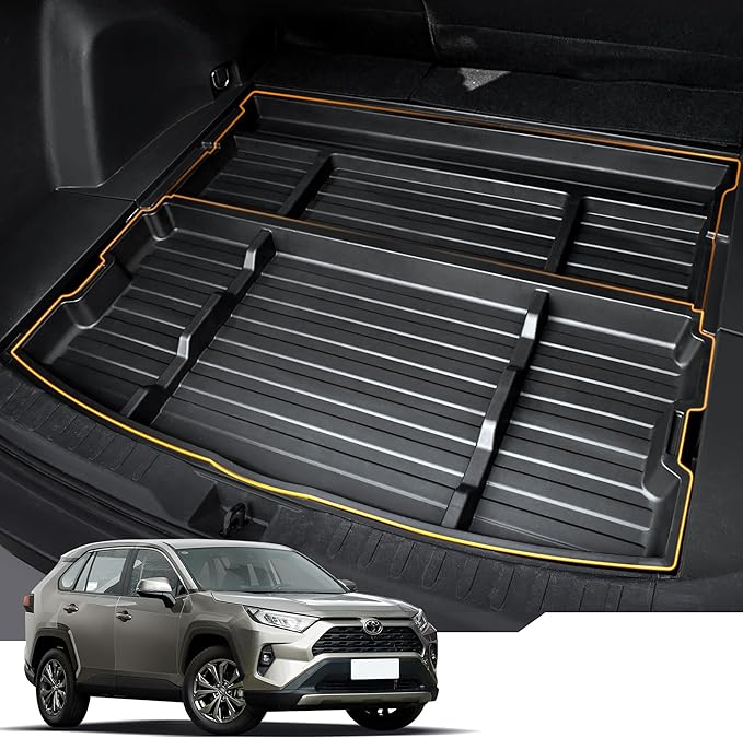 Trunk Organizer for 2019-2025 Toyota RAV4 Accessories, Hidden Storage Box Under Cargo Floor, Rear Trunk Insert Tray, SUV Cargo Storage Organizer (Not for Prime)