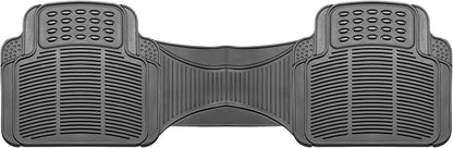 FH Group Car Floor Mats - Heavy-Duty Rubber for Cars, Universal Fit 3 Rows Full Set, Trimmable ClimaProof Floor Mats, For SUVs, Truck, Gray