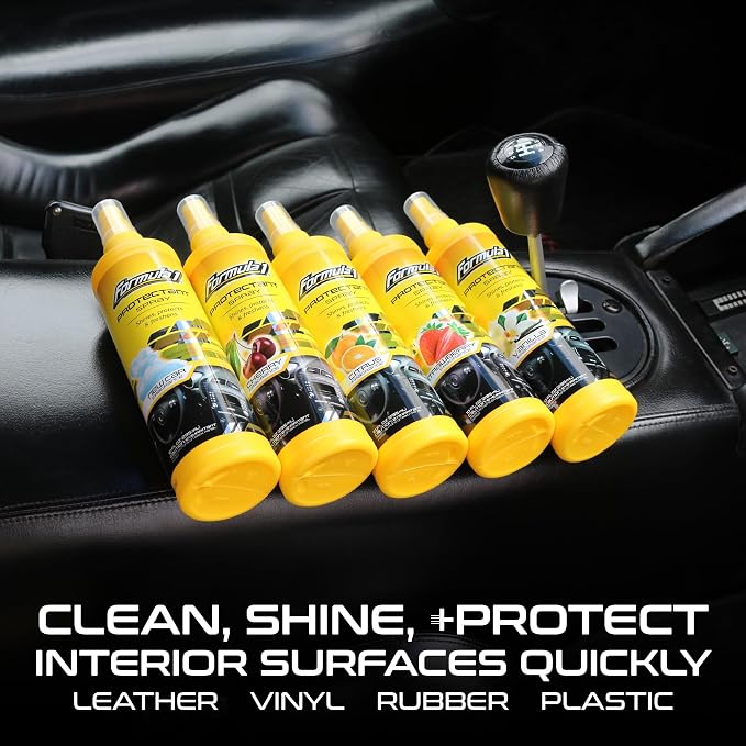 Formula 1 Interior Detailing Protectant Spray, Car Interior Cleaner with Lasting Cherry Fragrance and UV Protection, Safe for Vinyl, Rubber, Plastic, & Dashboard - 10oz.