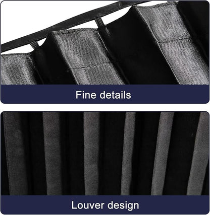 ZATOOTO Car Side Window Sun Shades - Front Privacy Magneic Black 2 Pcs Automotive Covers - Sunshades Curtain Prevent Glare and UV Rays for Baby