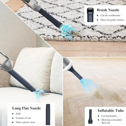 Handheld Vacuum Cordless - 17000Pa Car Vacuum Cleaner High Power with LED/SOS Light, 120W Mini Portable Rechargeable Vacuum Cleaner for Car Home Office Pet Hair
