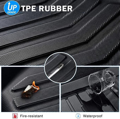 KUST Floor Mats for Hyundai Tucson 2016-2021, All Weather Floor Liners for Tucson Accessories Car Mats Front Rear Set TPE Rubber Raised Edge