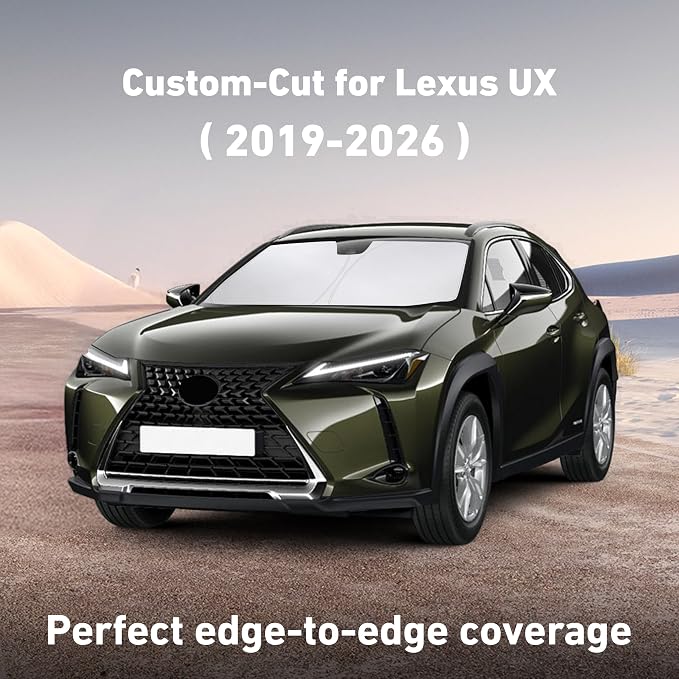 EcoNour Windshield Sunshade Compatible for Lexus UX 2019-2024 2025 2026, 200/250h/260h/300h/300e Sun Visor for Front Windshield & Window Sun Shade Cover, UV Heat Blocker & Protector, Car Accessories