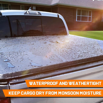 RHOBRA Soft Roll-Up Truck Bed Tonneau Cover Compatible with 2016-2023 Toyota Tacoma 6ft Bed (Excl. Trail Edition) | 26.5oz Heavy-Duty Vinyl | Weather Resistant Bed Cover for Pickup Truck | No-Drill
