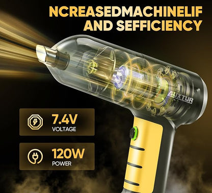 Handheld Car Vacuum Cleaner 3 in 1 High Power|15000PA Brushless Motor|Super Suction Portable Vacuum with Super Endurance for Car and Home