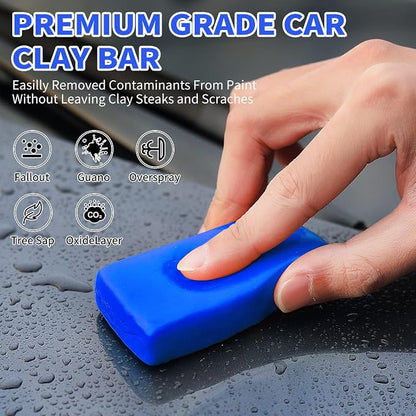 Wontolf 10 Pack Clay Bars Auto Detailing Premium Grade Magic Clay Bar Kit Car Detailing Kit with Washing and Adsorption Capacity for Car Detailing Car Wash Clean