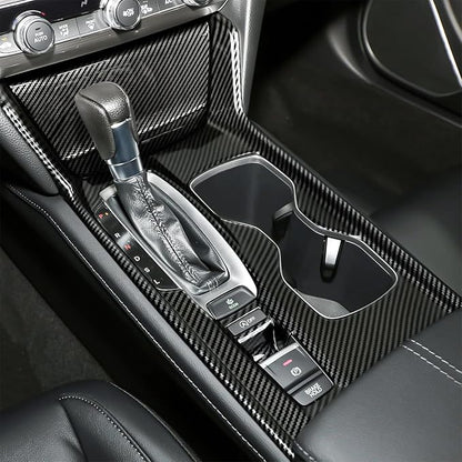 Carbon Fiber Gear Shift Panel Cover Compatible with 2018-2022 10th Gen Honda Accord Gas