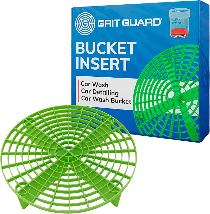 Grit Guard The Original Green Bucket Insert - 10" Diameter Car Wash Bucket for Car Washing, Detailing Compatible with 3.5, 4, 5 and 6 Gallon Buckets - Made in the USA