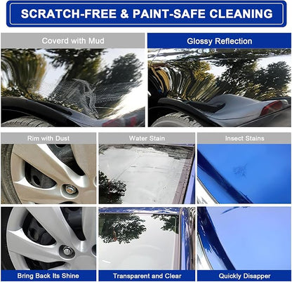 Clay Towel Auto Detailing 3 Pack - Fine Grade Microfiber Car Chamois Towel - DIY Detail Clay Bar Alternative(Blue)