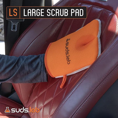 Suds Lab Oversized Scrub Pad – Heavy Duty Car Wash and Interior Cleaning Mitt for Auto, Upholstery, and Detailing | Durable, Scratch-Free Cleaning Tool