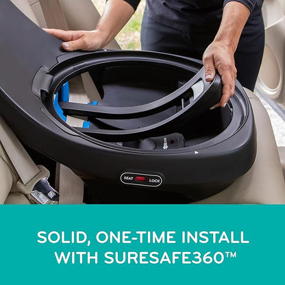 Evenflo Revolve360 Extend Convertible Car Seat with 360 Degree Rotation, Extended Rear-Facing, Forward-Facing, Booster Mode, and Secure LATCH Install, Rowe Pink