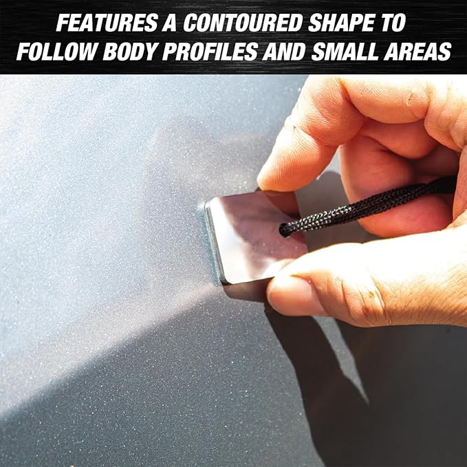 LAUCO Tungsten Denibbing Tool – Paint Run Removal Block with Denibbing Blade for Dust Nibs, Drips, Sags, Overspray & Imperfections, 95095, – Pro Auto Body & Wood Finishing Tool