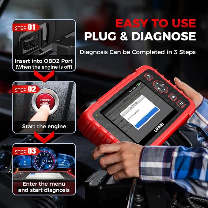 Launch OBD2 Scanner CRP123X Elite V2.0, 2025 Lifetime Free Update Diagnostic Scan Tool Car Engine Code Reader with Oil/Brake/SAS/BMS/D.P.F/ABS Bleeding/Throttle Reset, Auto VIN
