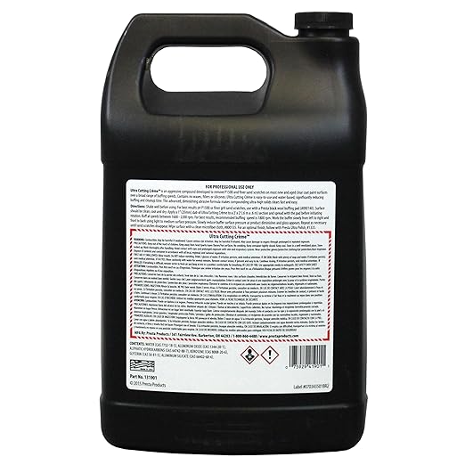 Presta 131901 Ultra Cutting Crème for Removing P1500 Grit, Finer Sand Scratches and Swirls - 1 Gallon
