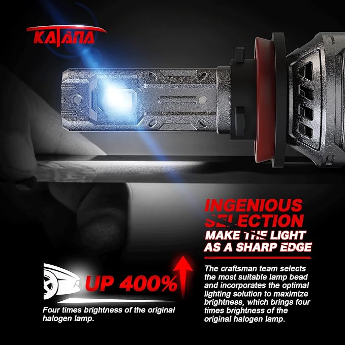 KATANA Fog Light Bulb 400% Brightness 6500K Plug and Play of 2