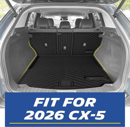 Michelin Premier Series Floor Mats & Backrest Mat & Trunk Liner for 2026 Mazda CX-5 (Not Fit 2017-2025 Model), All-Weather Floor Liner & Trunk Mat, Custom Fit, Durable TPE, Non-Slip