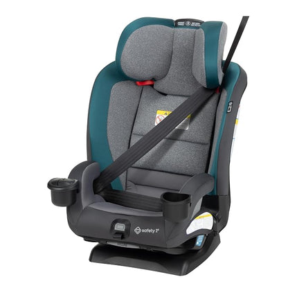 Safety 1st EverSlim 4-in-1 Convertible Car Seat, SecureTech Chest Clip, Ultra-Slim, 4-Mode Infant to Booster, Baby Car Seat, 5-100 lbs, Memory Foam, Fiddlehead