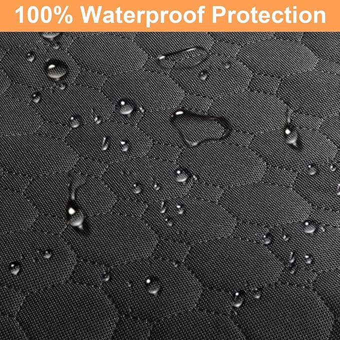 Mancro Dog Car Seat Cover, 2026 Upgraded 600D Heavy Duty Waterproof & Scratch-Resistant Dog Hammock for Car, Back Seat Pet Cover for Dogs with Sedan and Truck, X-Large, Black
